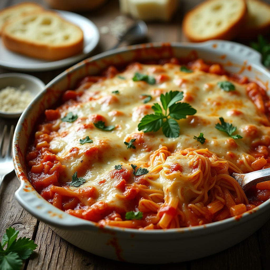 baked spaghetti with cream cheese