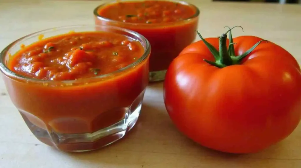 Tomato paste vs sauce on a table 