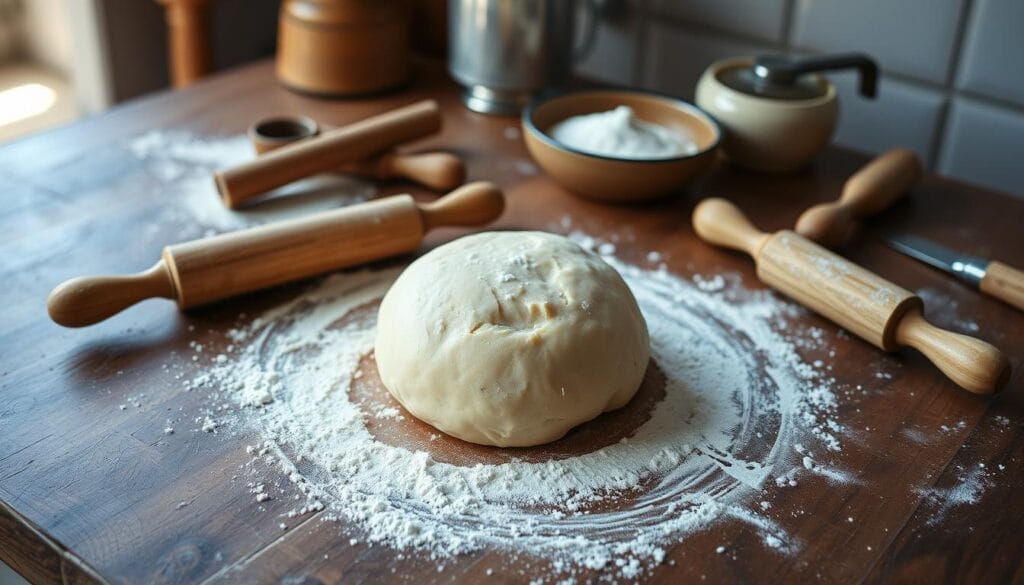 Pasta dough ready to knead