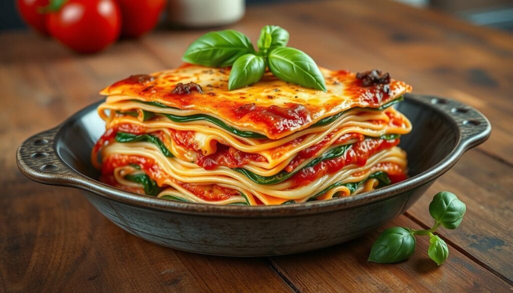 Easy ramen lasagna made with just noodles, sauce, and cheese.
