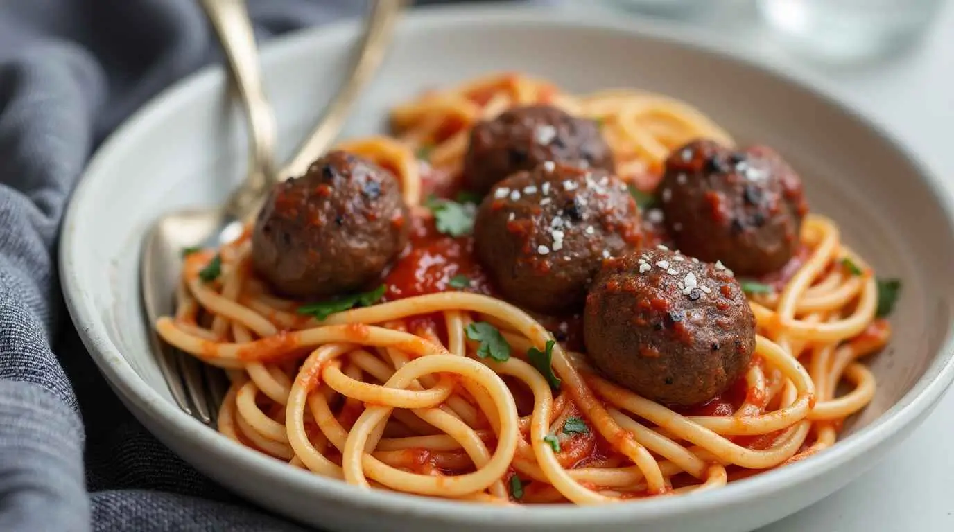 Baked Spaghetti and Meatballs