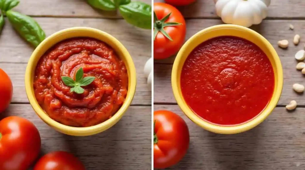 Tomato paste vs sauce