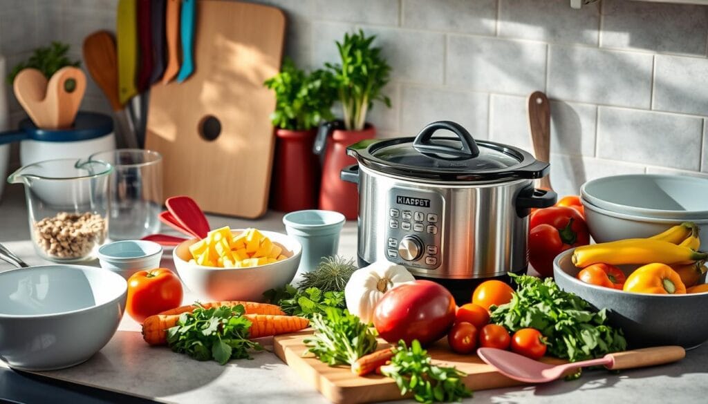 different ingredients like tomato,carrot for crockpot appetizers