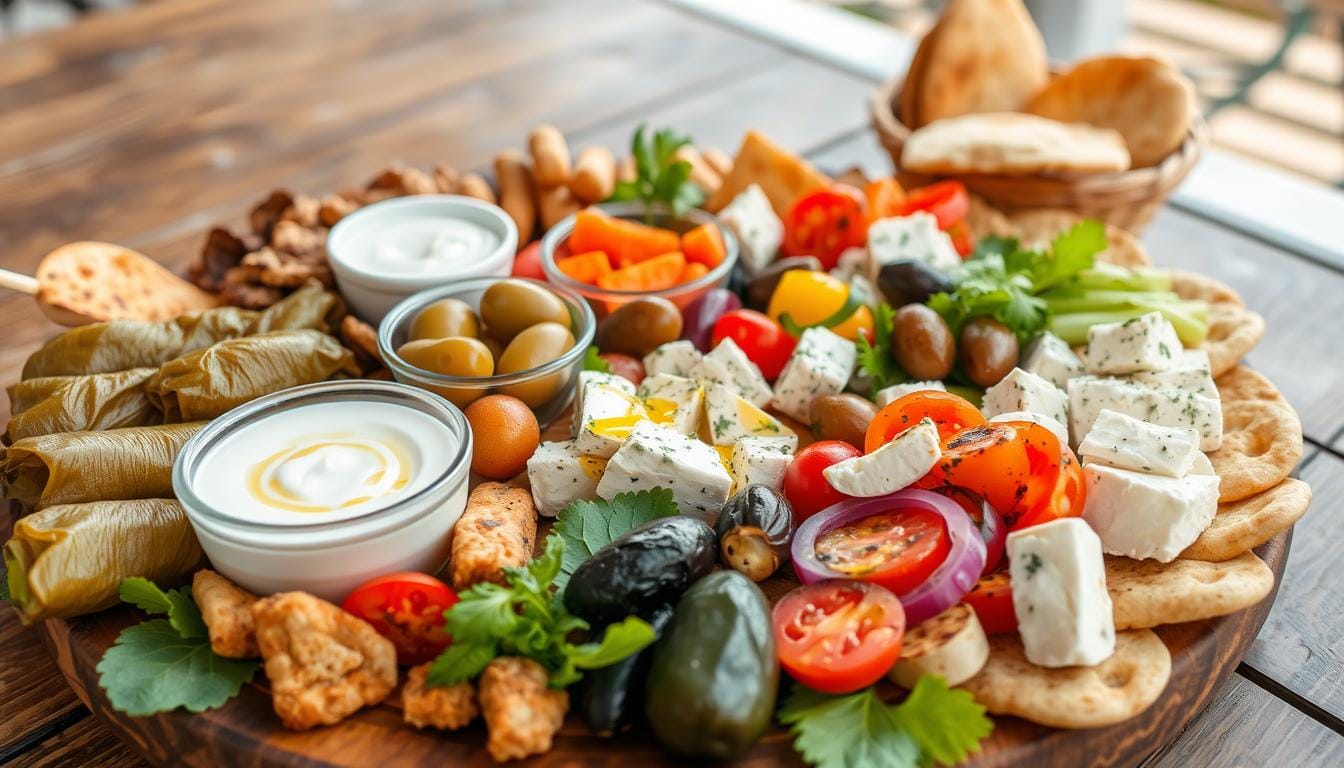 picture showing different Greek Appetizers type for foodl overs