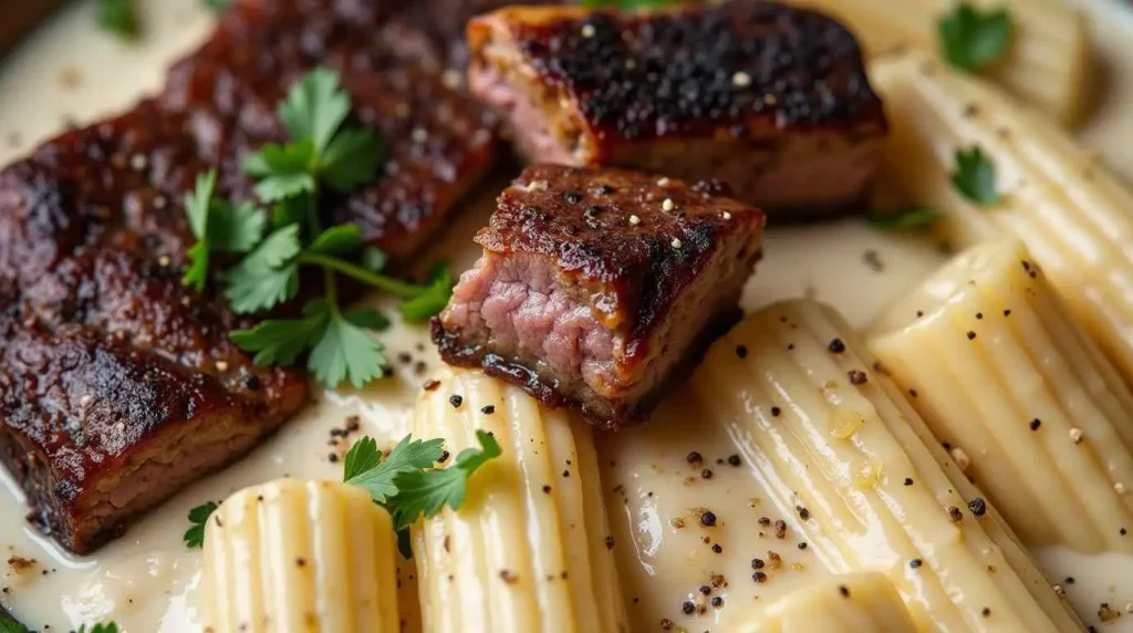 Steak Pasta Recipes with creamy sauce for Special Occasions 