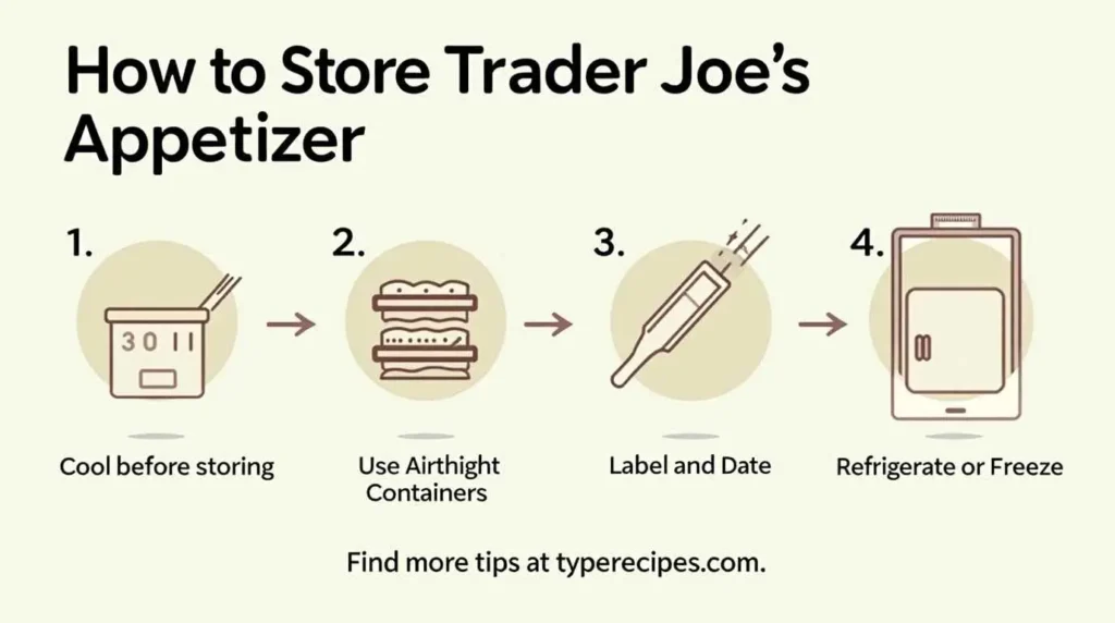 steps to store Trader Joe's Appetizers