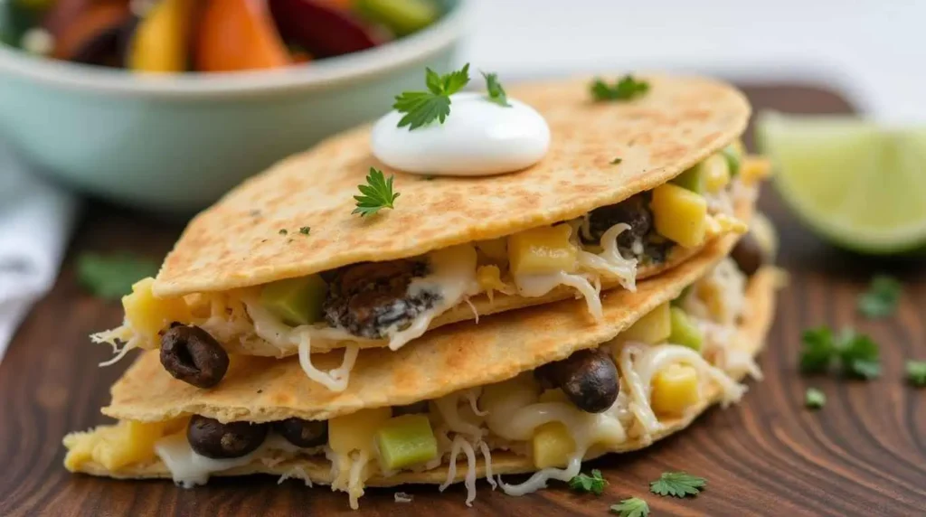 Spicy Black Bean and Corn Quesadillas